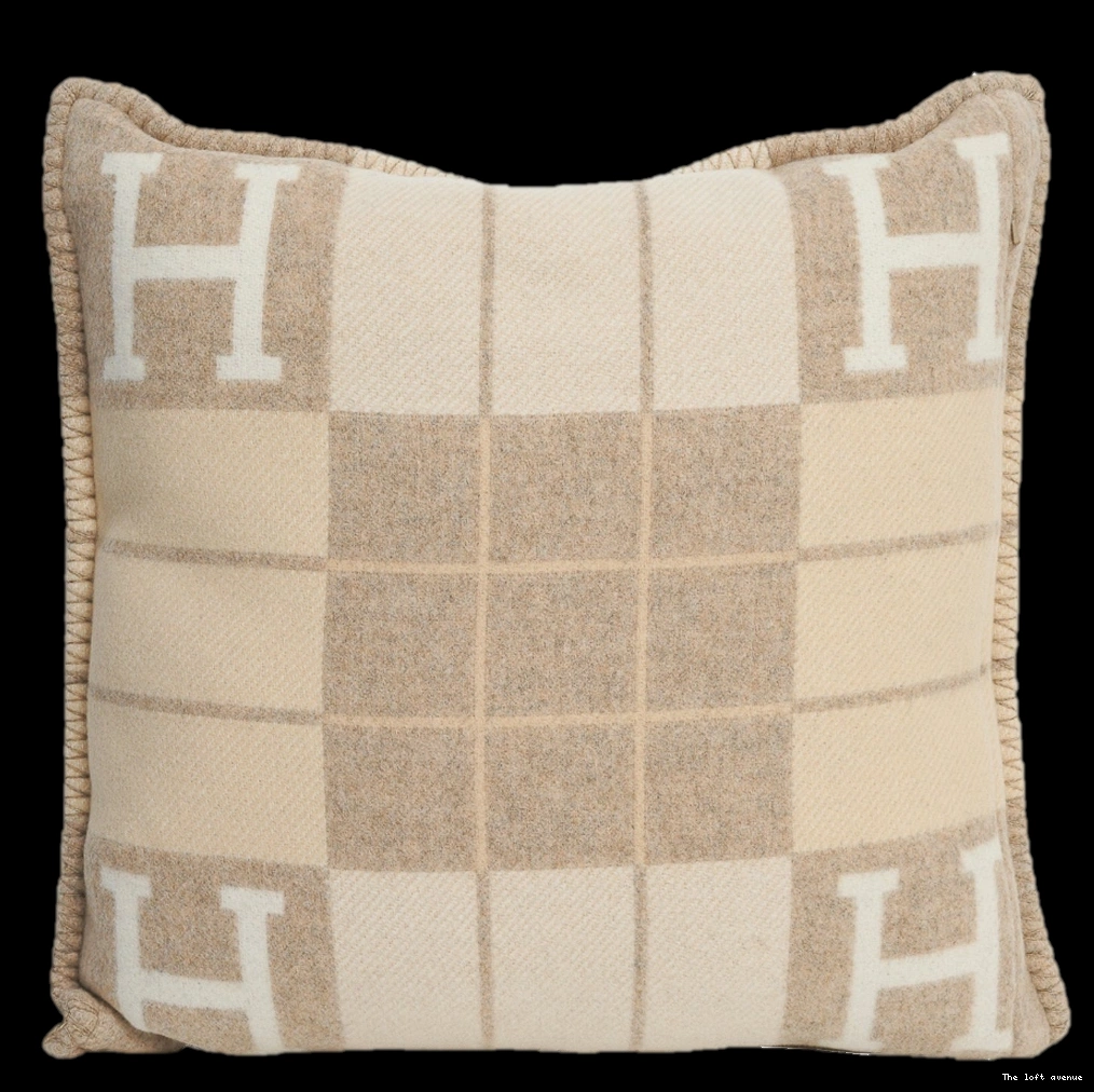 PILLOW THROW STRIPE WOOL HERMES 0714